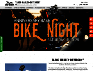 tabooharley.com screenshot