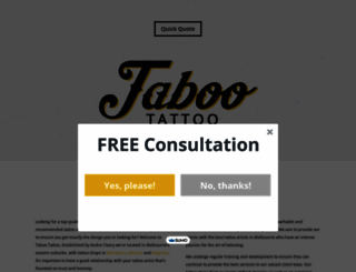 tabootattoo.com.au screenshot
