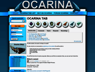 tabs-ocarina.com screenshot