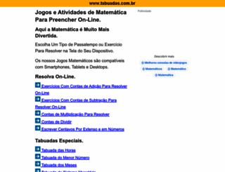 tabuadas.com.br screenshot