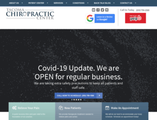 tacomachiropracticcenter.com screenshot