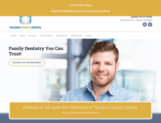 tacomafamilydental.com screenshot