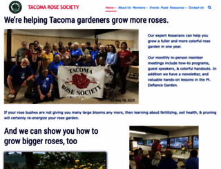 tacomarosesociety.org screenshot