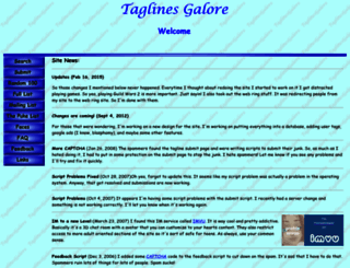 taglinesgalore.com screenshot