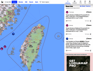 taiwan.liveuamap.com screenshot