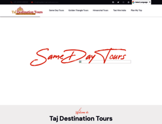 tajdestinationtours.com screenshot