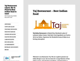 tajrestaurantmd.com screenshot