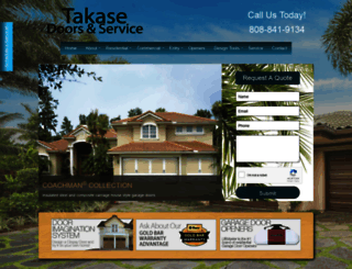 takasegaragedoors.com screenshot