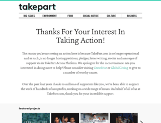 takeaction.takepart.com screenshot