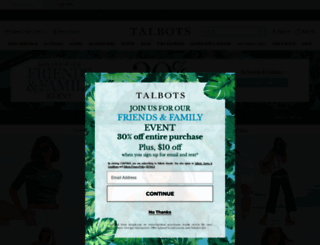 talbots.com screenshot