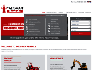 talismanrentals.com screenshot
