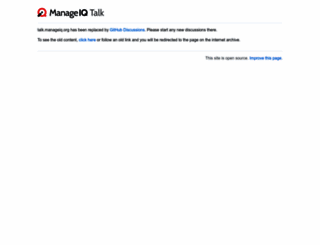talk.manageiq.org screenshot