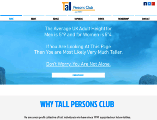 tallclub.co.uk screenshot
