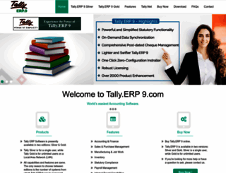 tally.erp9.com screenshot