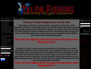 talonfishing.com screenshot