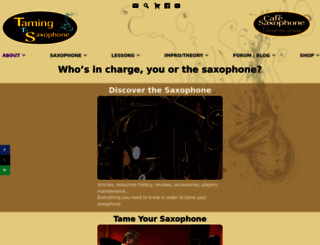 tamingthesaxophone.com screenshot
