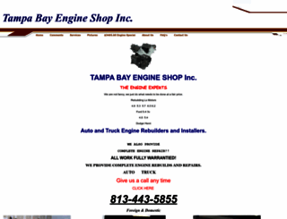 tampabayengineshop.com screenshot