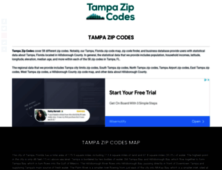 tampazipcodes.com screenshot
