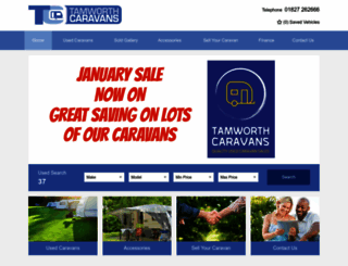 tamworthcaravans.com screenshot