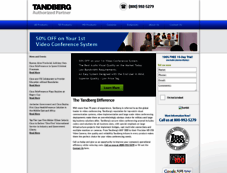 tandberg-conferencing.com screenshot
