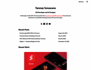 tanmay.me screenshot