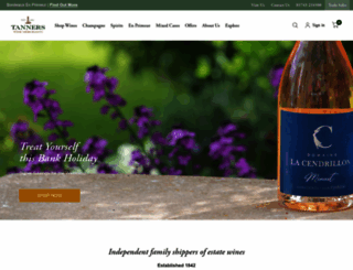 tanners-wines.co.uk screenshot