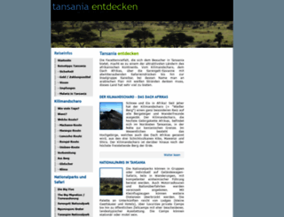 tansania-entdecken.de screenshot