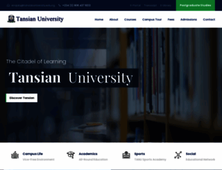 tansianuniversity.edu.ng screenshot