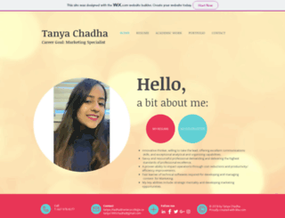tanyachadha.com screenshot
