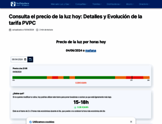 tarifaluzhora.es screenshot