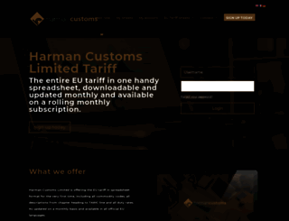 tariff.harmancustoms.co.uk screenshot