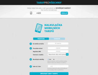 tarifprovsechny.cz screenshot