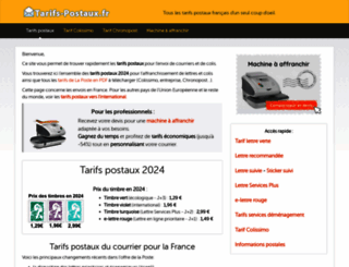 tarifs-postaux.fr screenshot