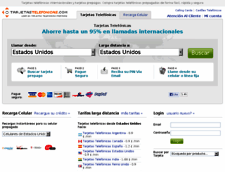tarjetastelefonicas.com screenshot