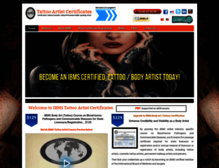 tattooartistcertificates.com screenshot