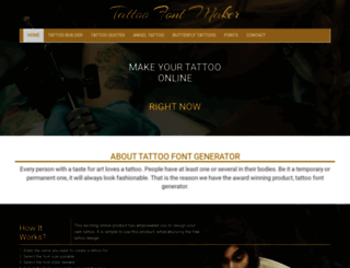 tattoofontmaker.com screenshot