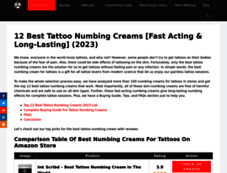 tattoonumbingcream.net screenshot