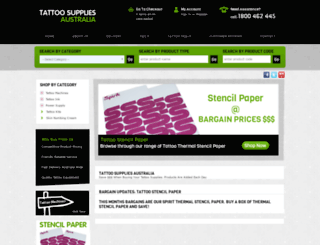 tattoosuppliesaustralia.com.au screenshot