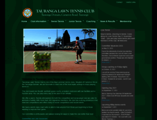 taurangalawntennisclub.org.nz screenshot