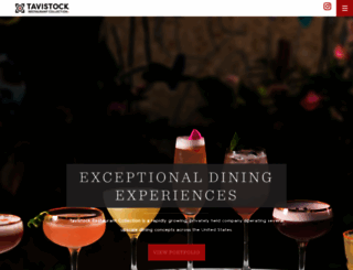tavistockrestaurantcollection.com screenshot
