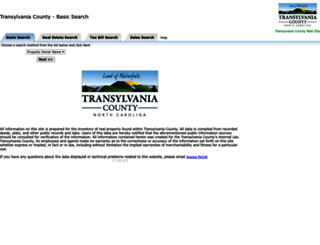 tax.transylvaniacounty.org screenshot