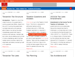 taxation-tz.com screenshot