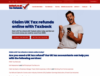 taxback.co.uk screenshot