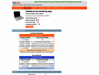 taxcalc.com.au screenshot