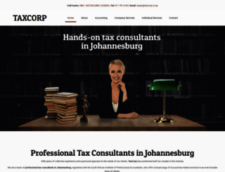 taxcorp.co.za screenshot
