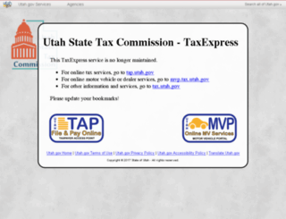 taxexpress.utah.gov screenshot