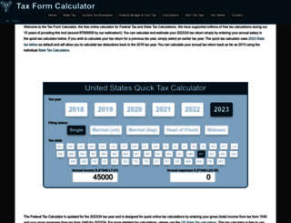 taxformcalculator.com screenshot