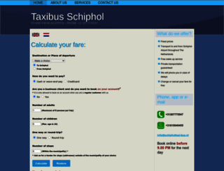 taxibus-schiphol.nl screenshot