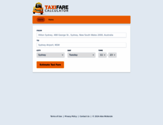 taxifare.com.au screenshot
