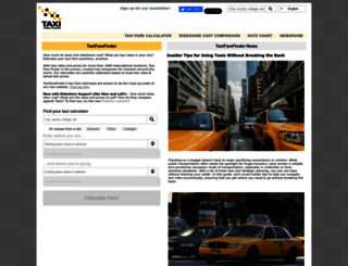 taxifarefinder.com screenshot